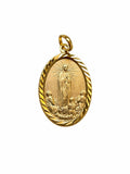 Colgante Virgen de Fátima Plata 925 y Chapado Oro 18k