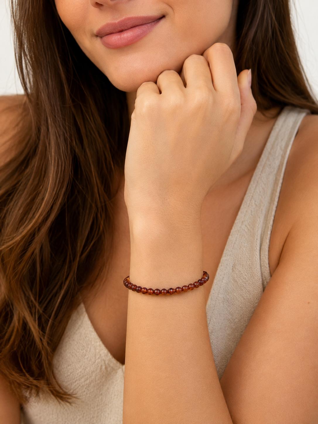 Pulsera Elástica de Ámbar Natural