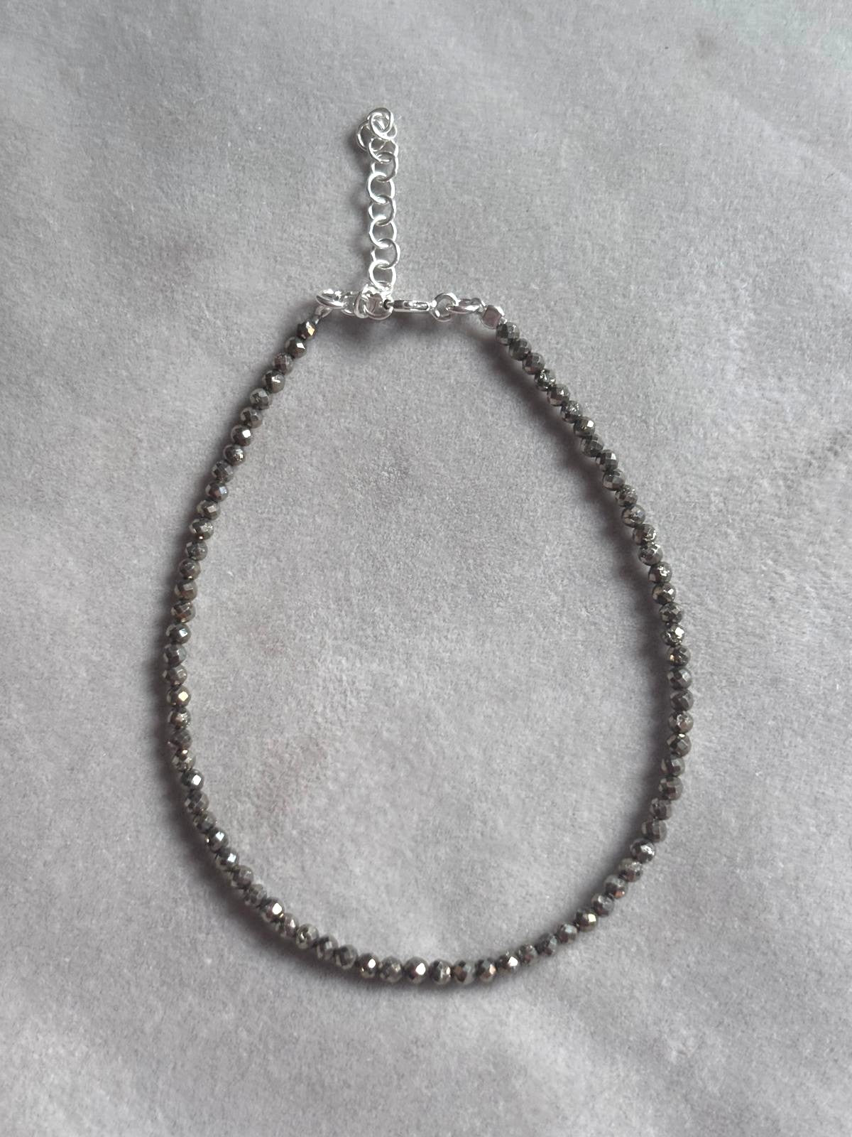Pulsera pirita facetada