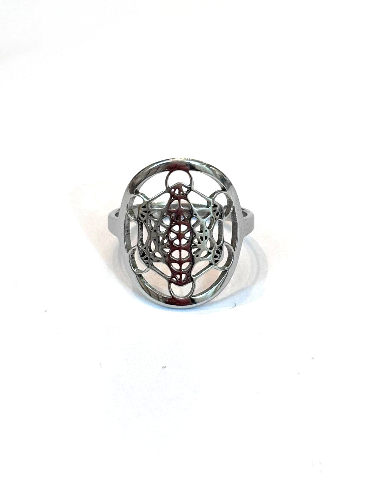 anillo ajustable metatrón ( acero inoxidable)