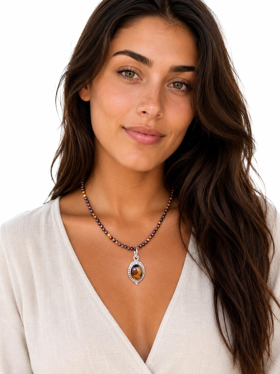 collar ojo de tigre