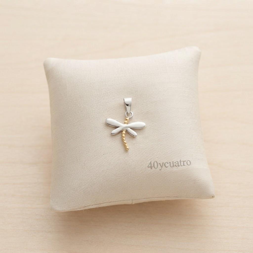 Colgante Libélula · Plata 925 Chapado Oro 18k