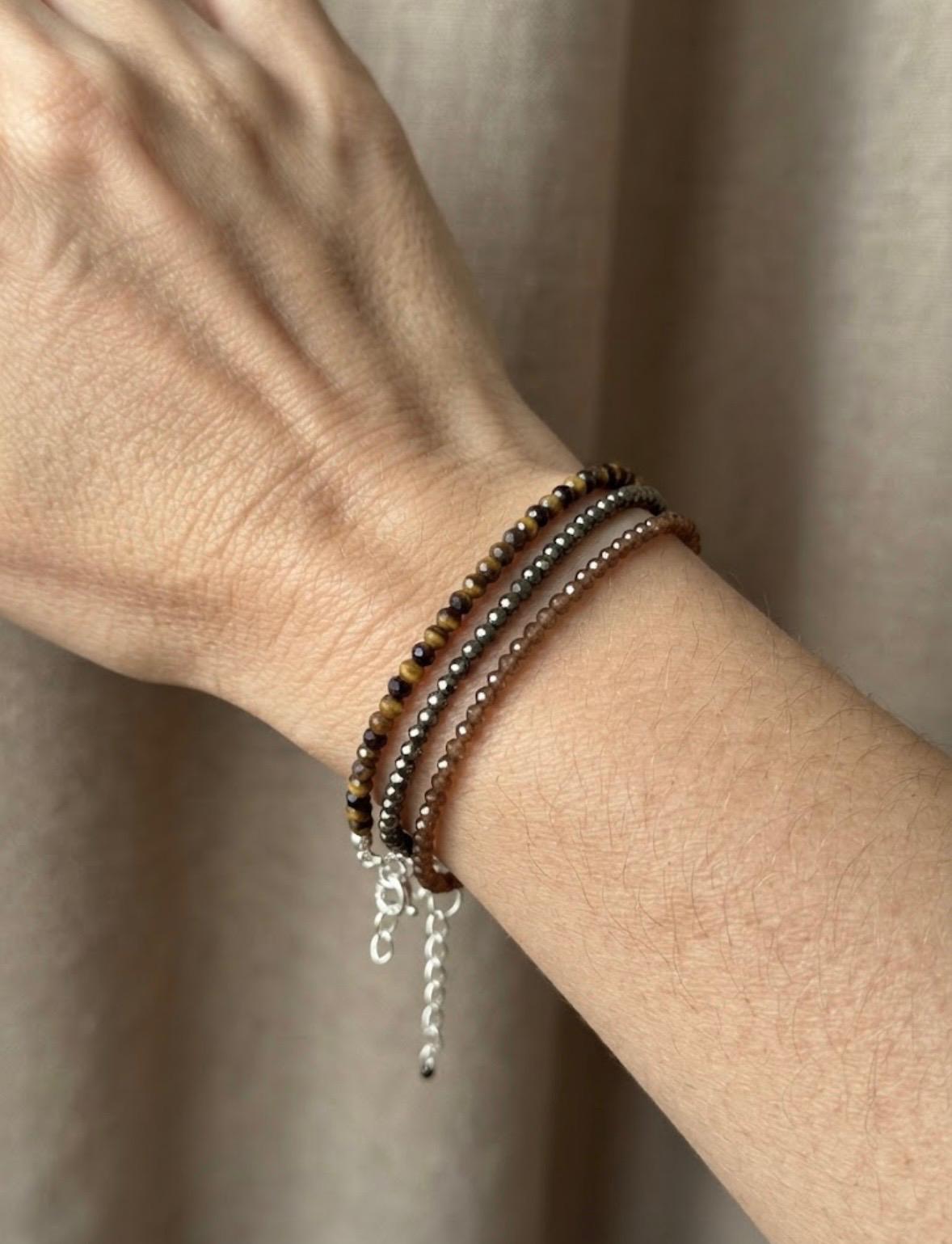 Trío de la Abundancia | Pulseras de ojo de tigre, citrino y pirita
