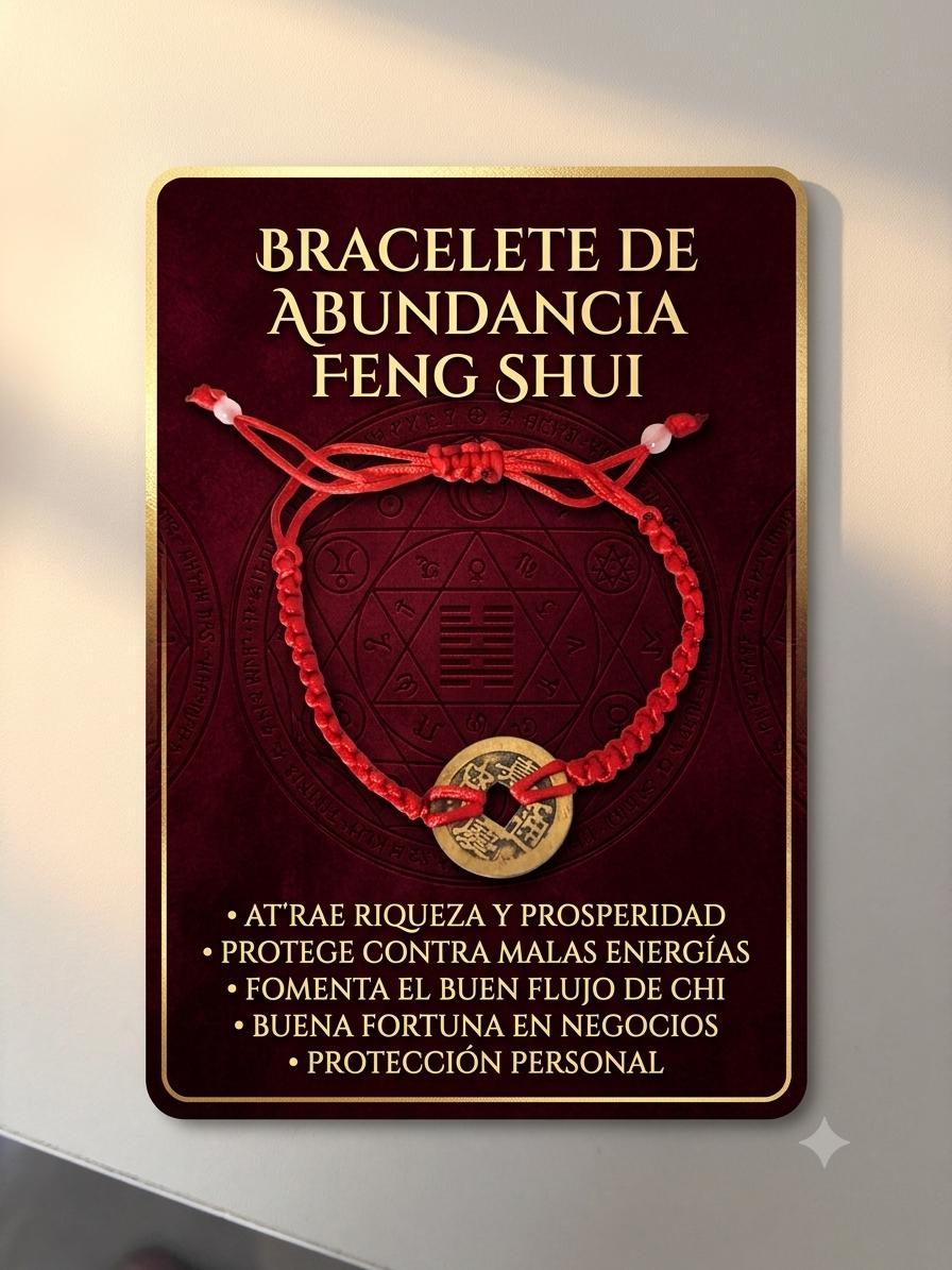 pulsera feng shui macramé-ATRAE DINERO-con moneda
