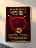 pulsera feng shui macramé-ATRAE DINERO-con moneda