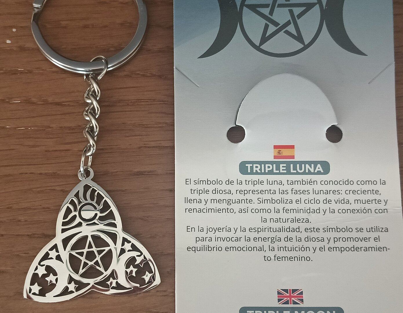 Llavero triqueta triple luna