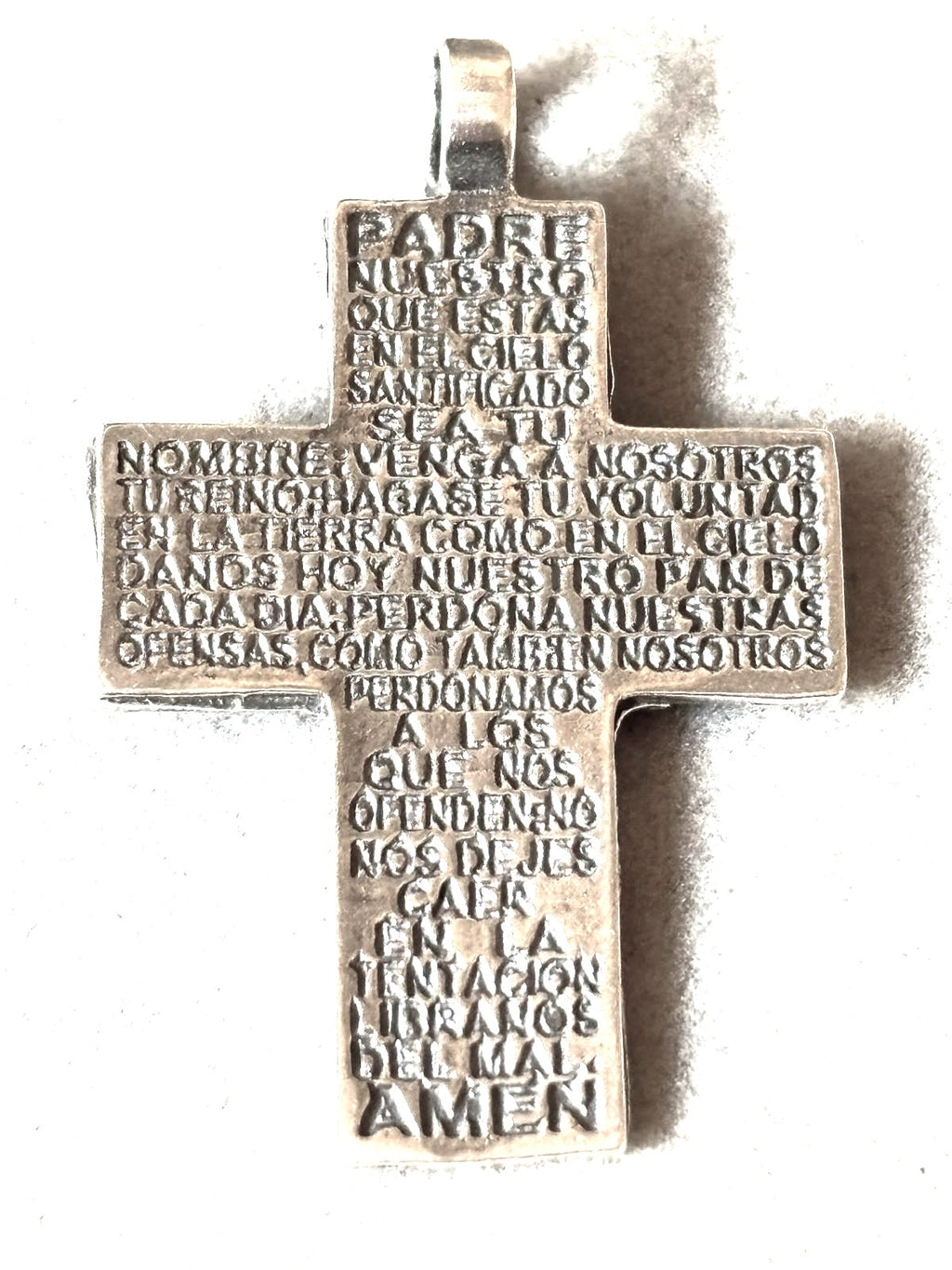 colgante cruz padre nuestro