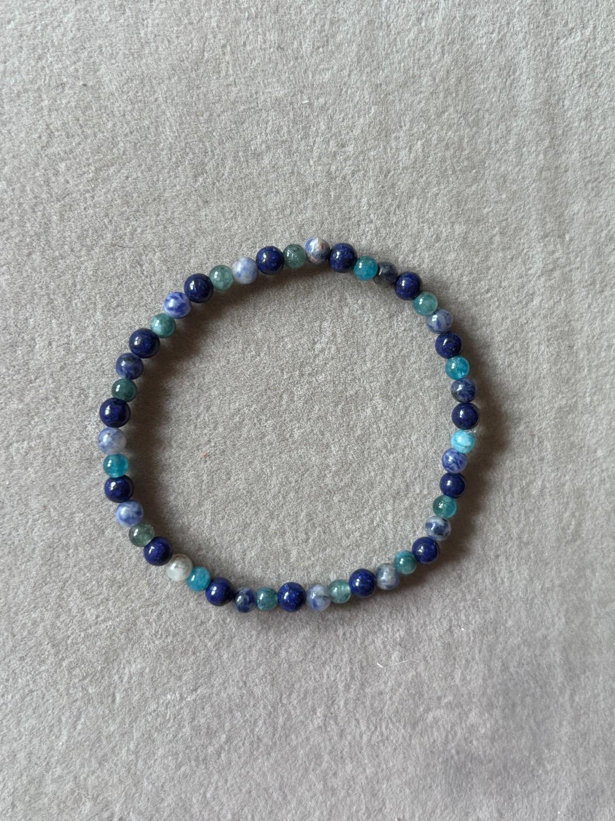 pulsera guía interior lapizlázuli, apatita y sodalita