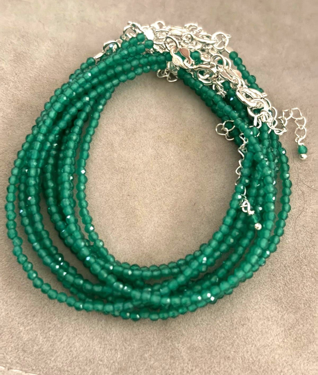 pulsera esmeralda facetada