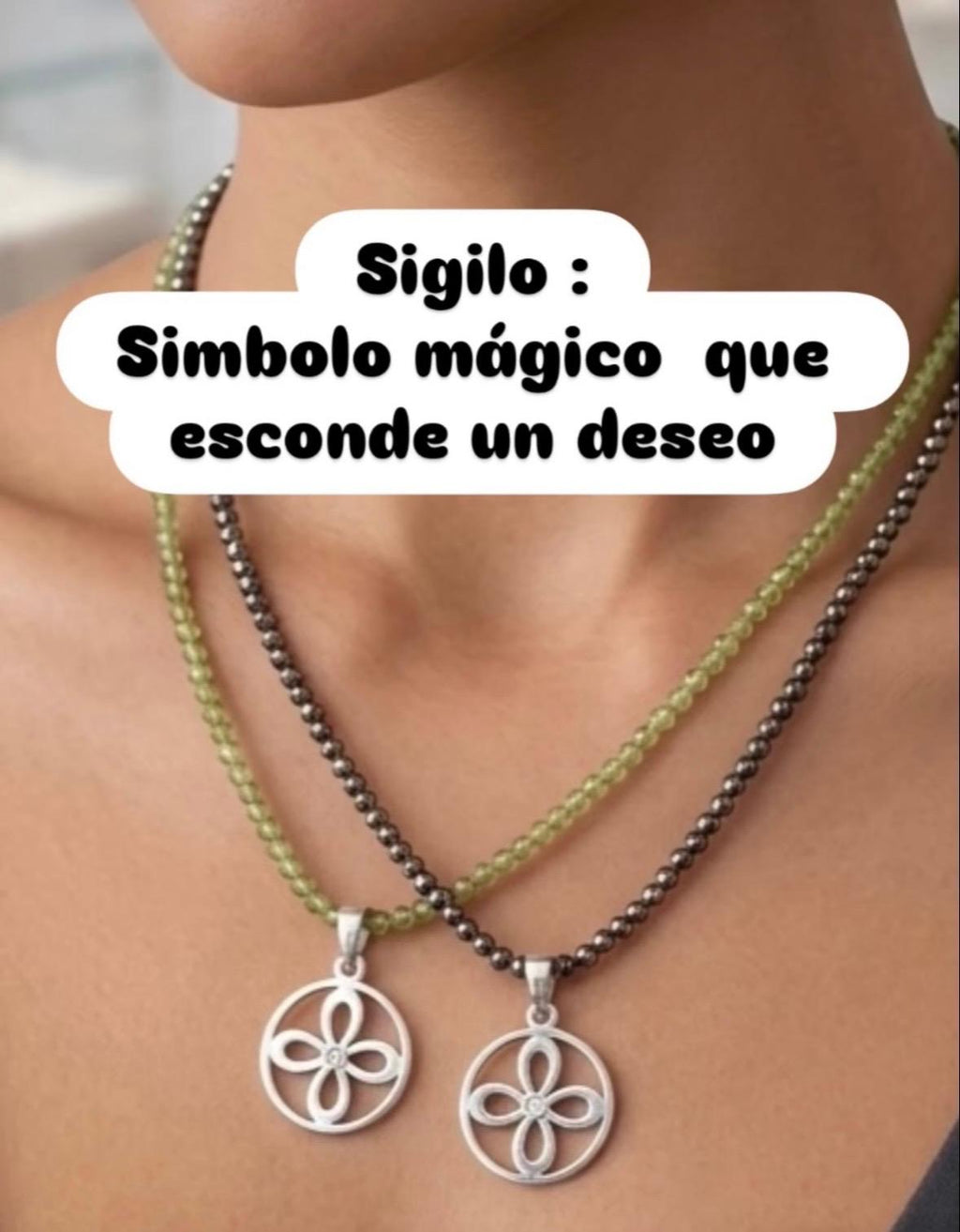 Collar Sigilo de la Abundancia · Pirita o Peridoto · Plata 925