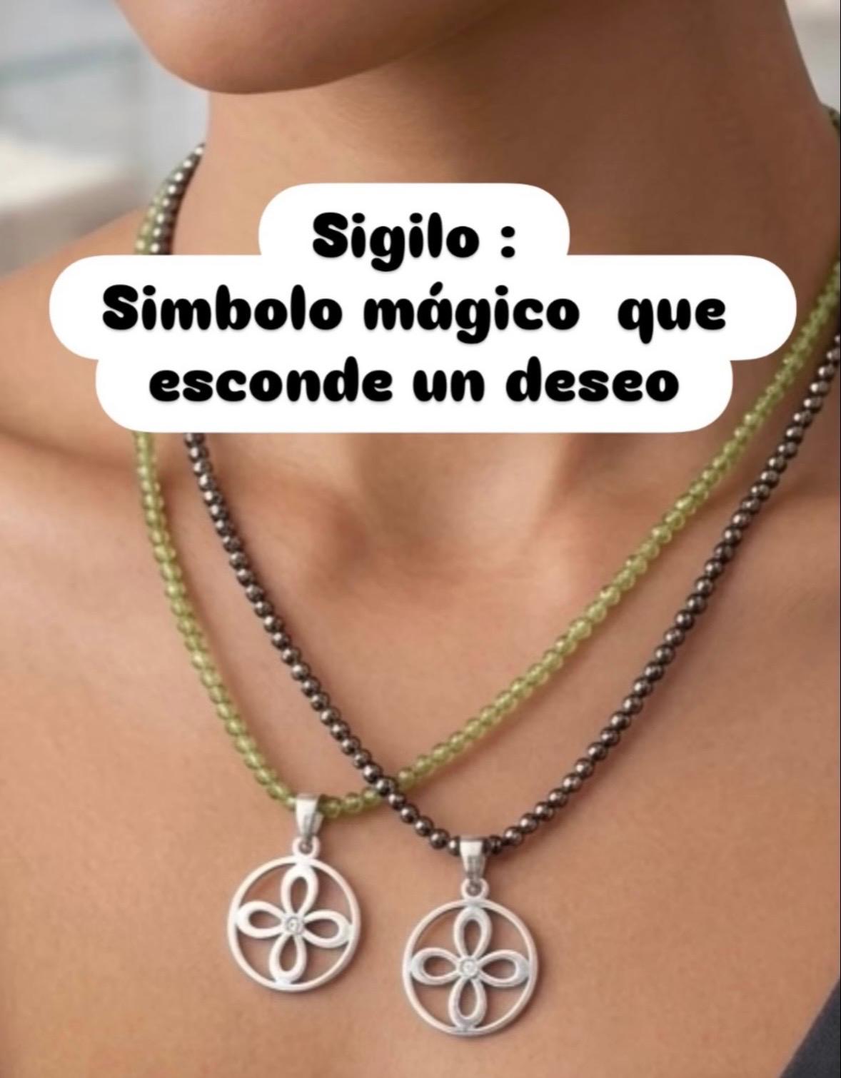 Collar Sigilo de la Abundancia · Pirita o Peridoto · Plata 925