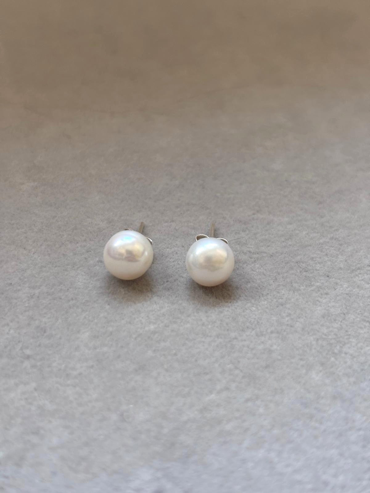 Pendientes Perla Cultivada 6mm · Plata 925