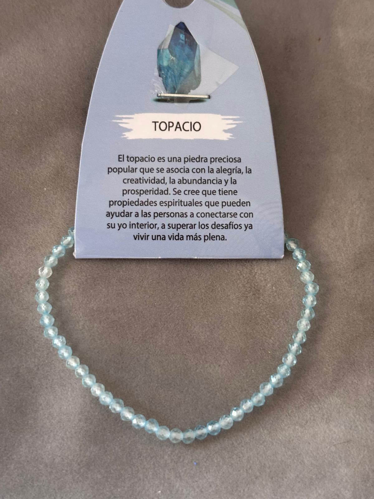 Pulsera topacio facetado