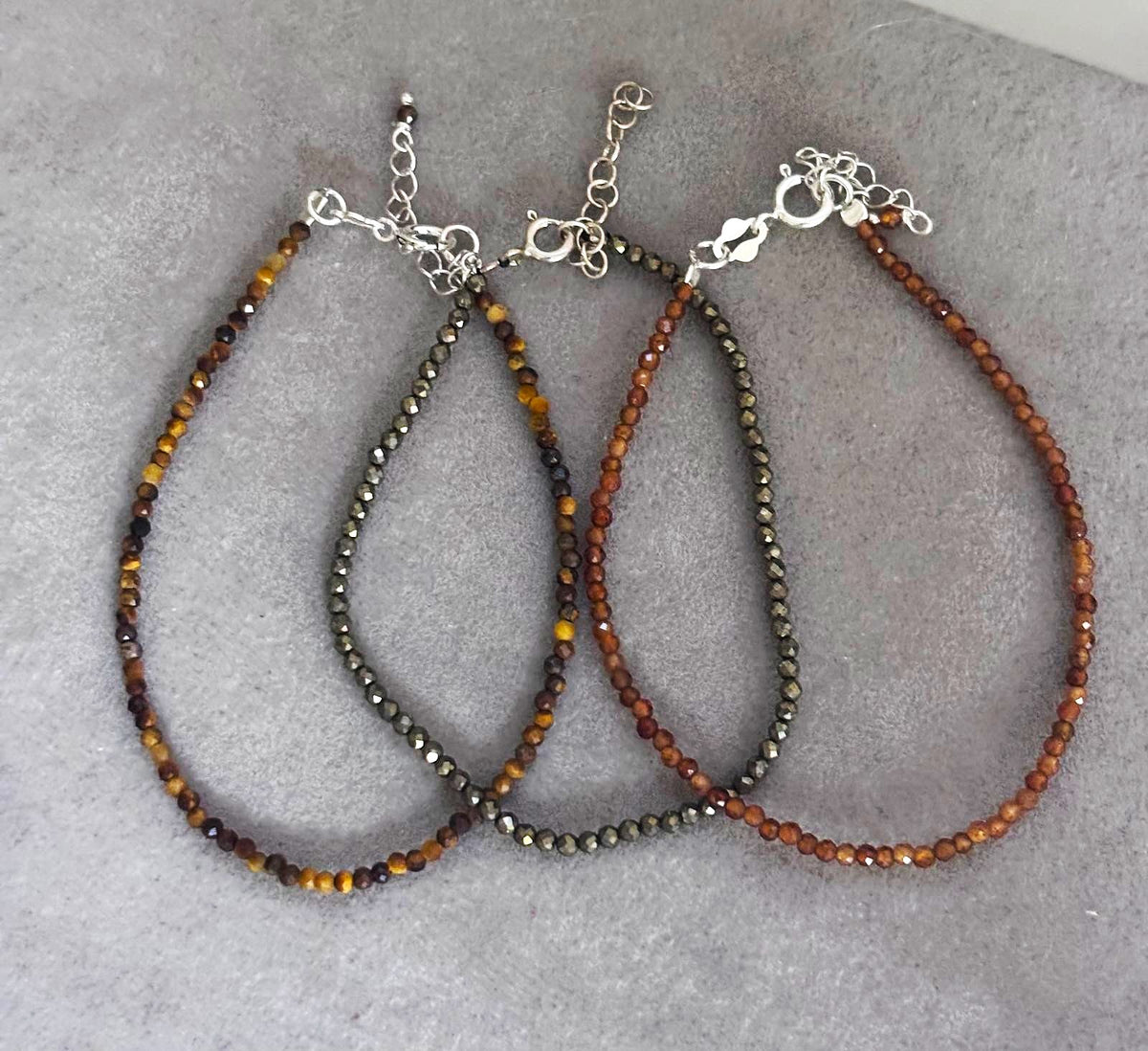 Trío de la Abundancia | Pulseras de ojo de tigre, citrino y pirita