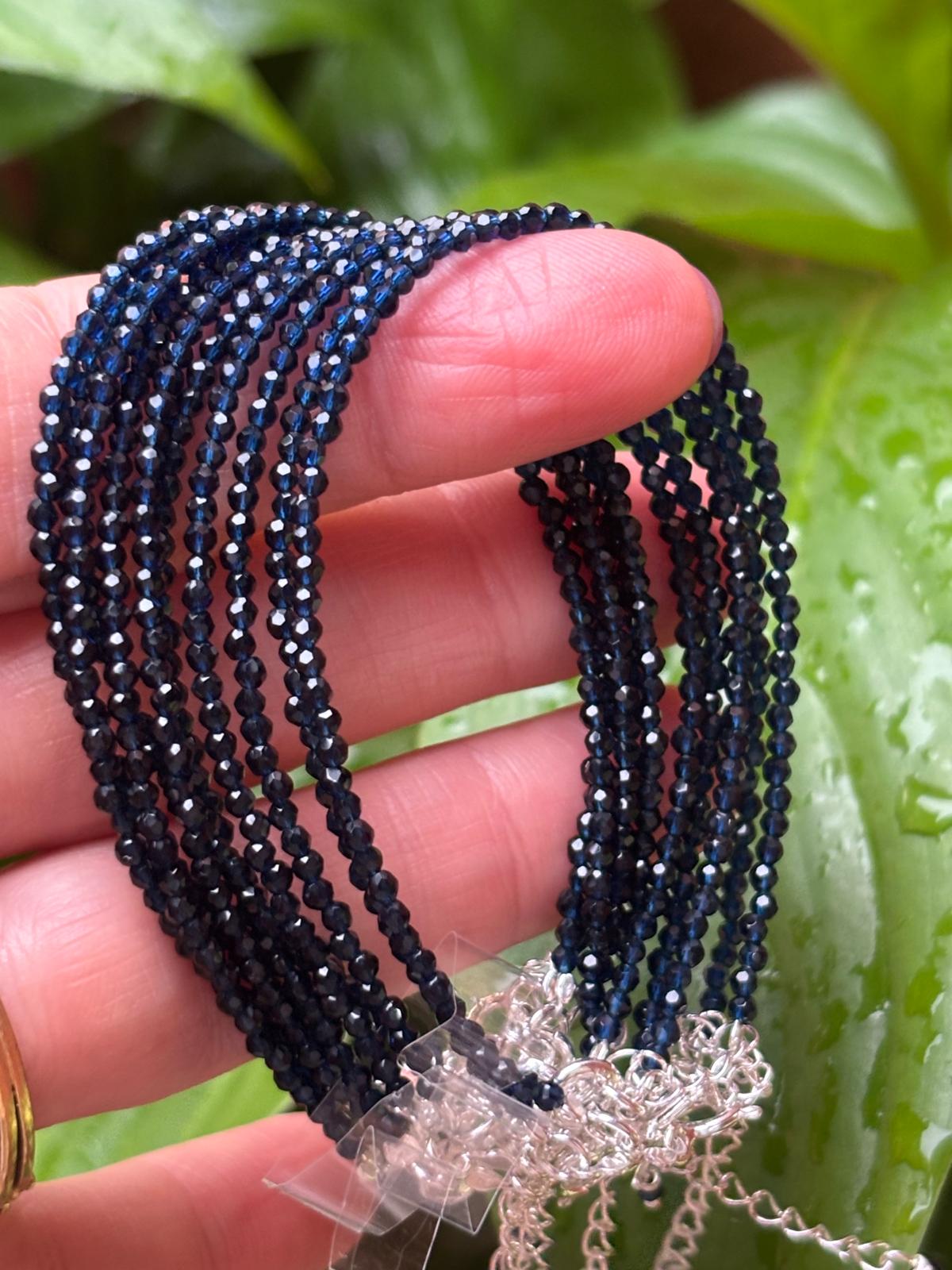 pulsera facetada zafiro