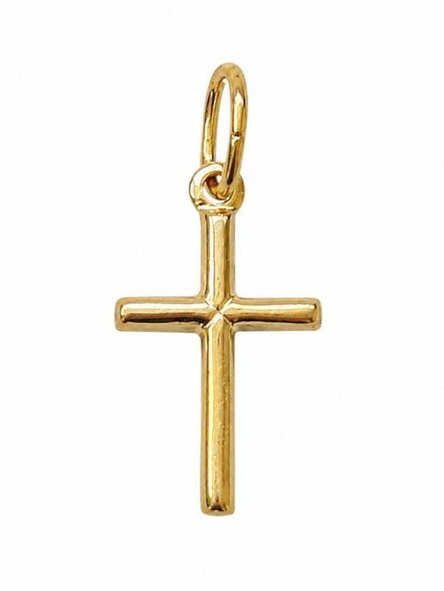 Colgante Cruz Plata 925 Chapada en Oro 18K