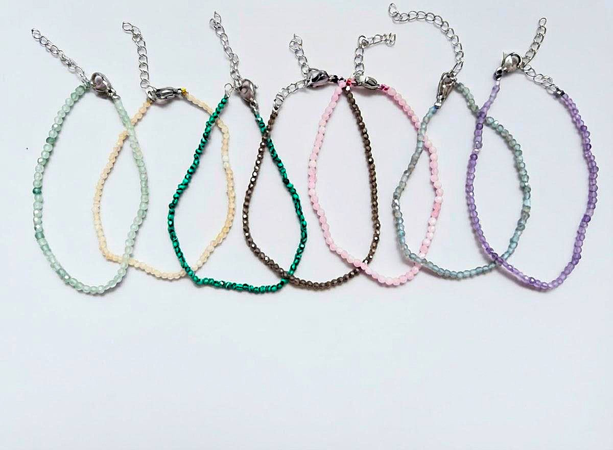 Pulseras de minerales naturales