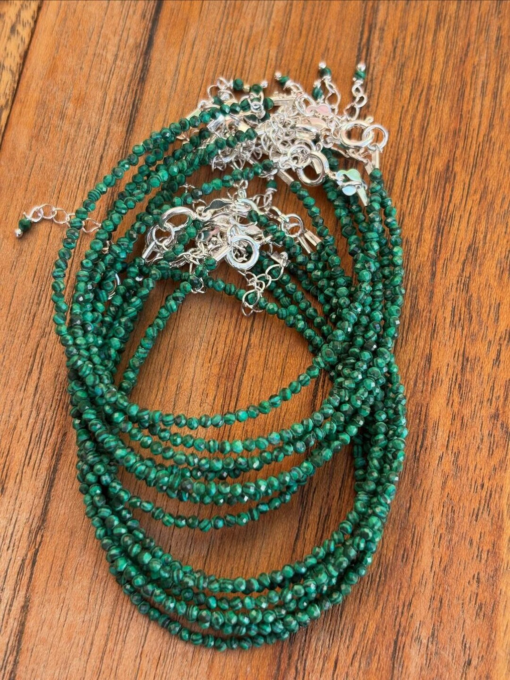 pulsera facetada Malaquita