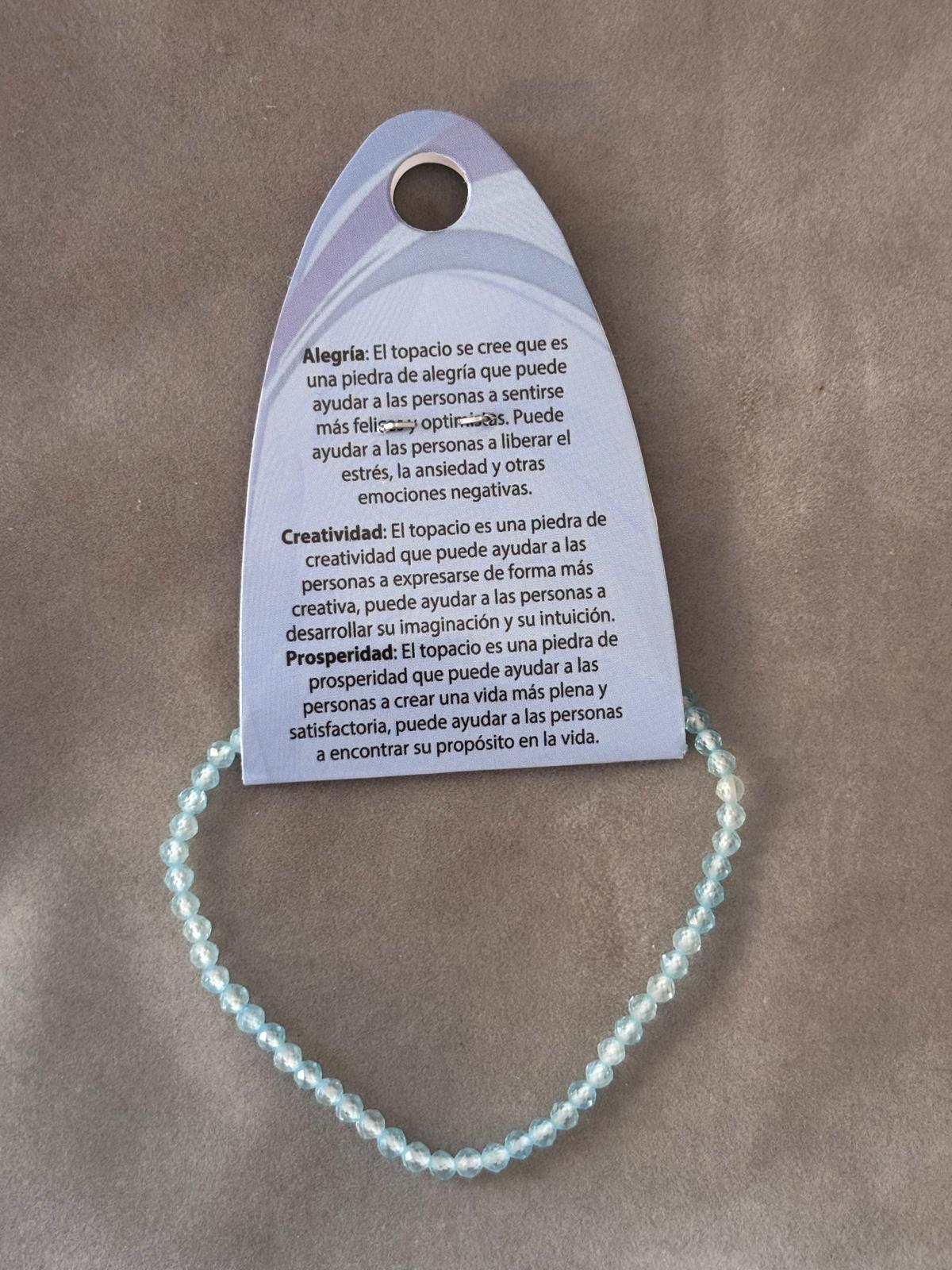 Pulsera topacio facetado