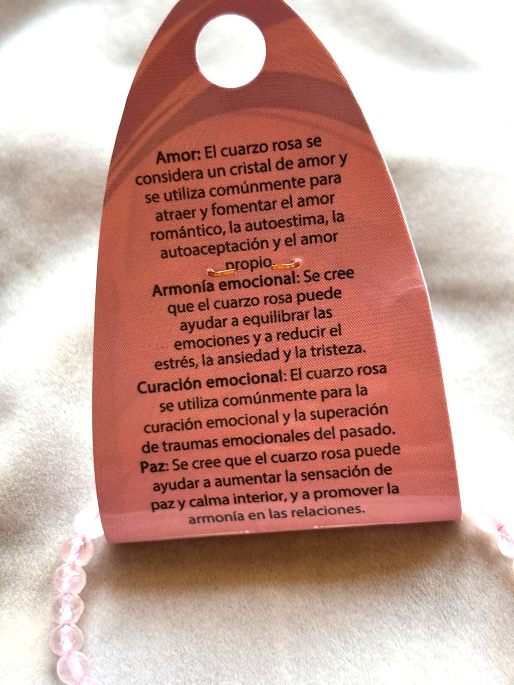 pulsera facetada cuarzo rosa