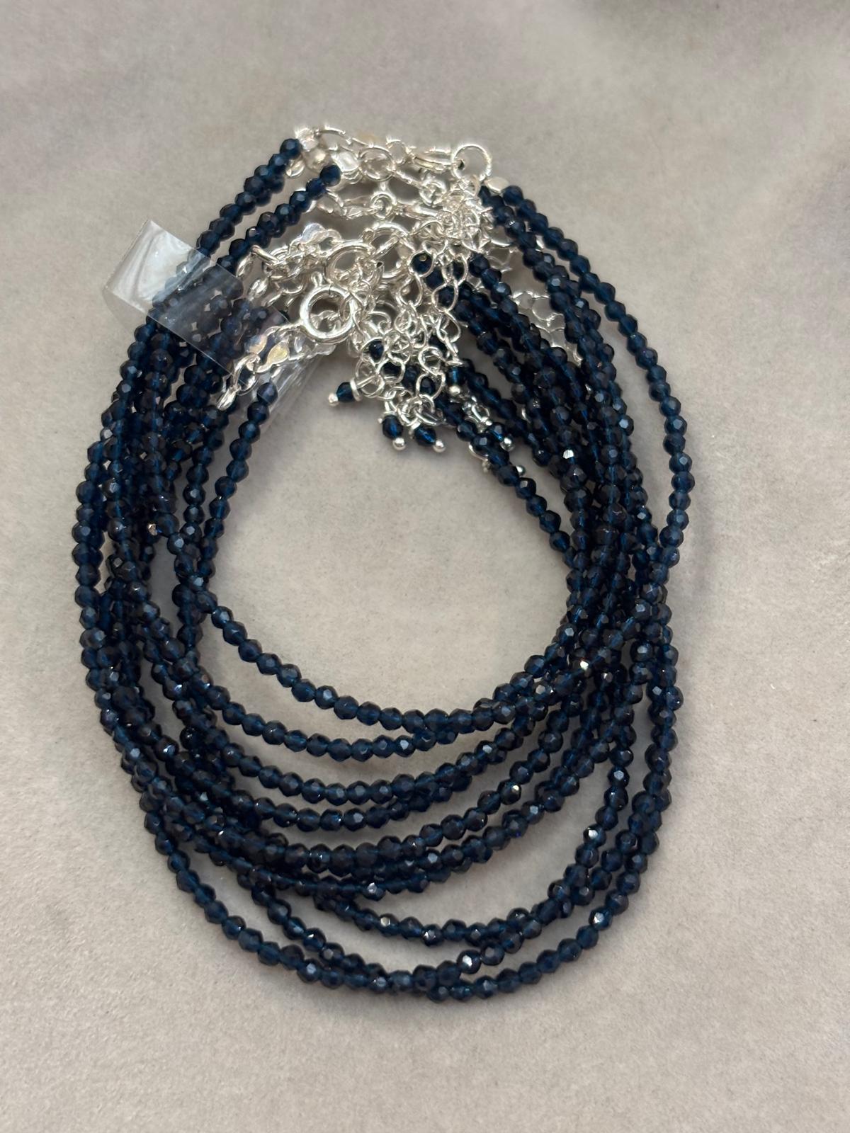 pulsera facetada zafiro