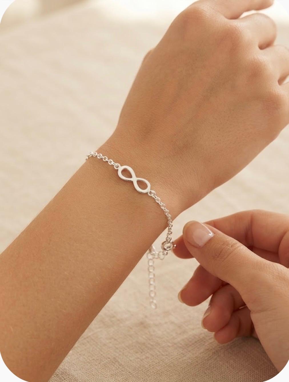 Pulsera Infinito de Plata 925 Ajustable