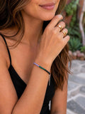 pulsera amatista, turmalina y malaquita facetada