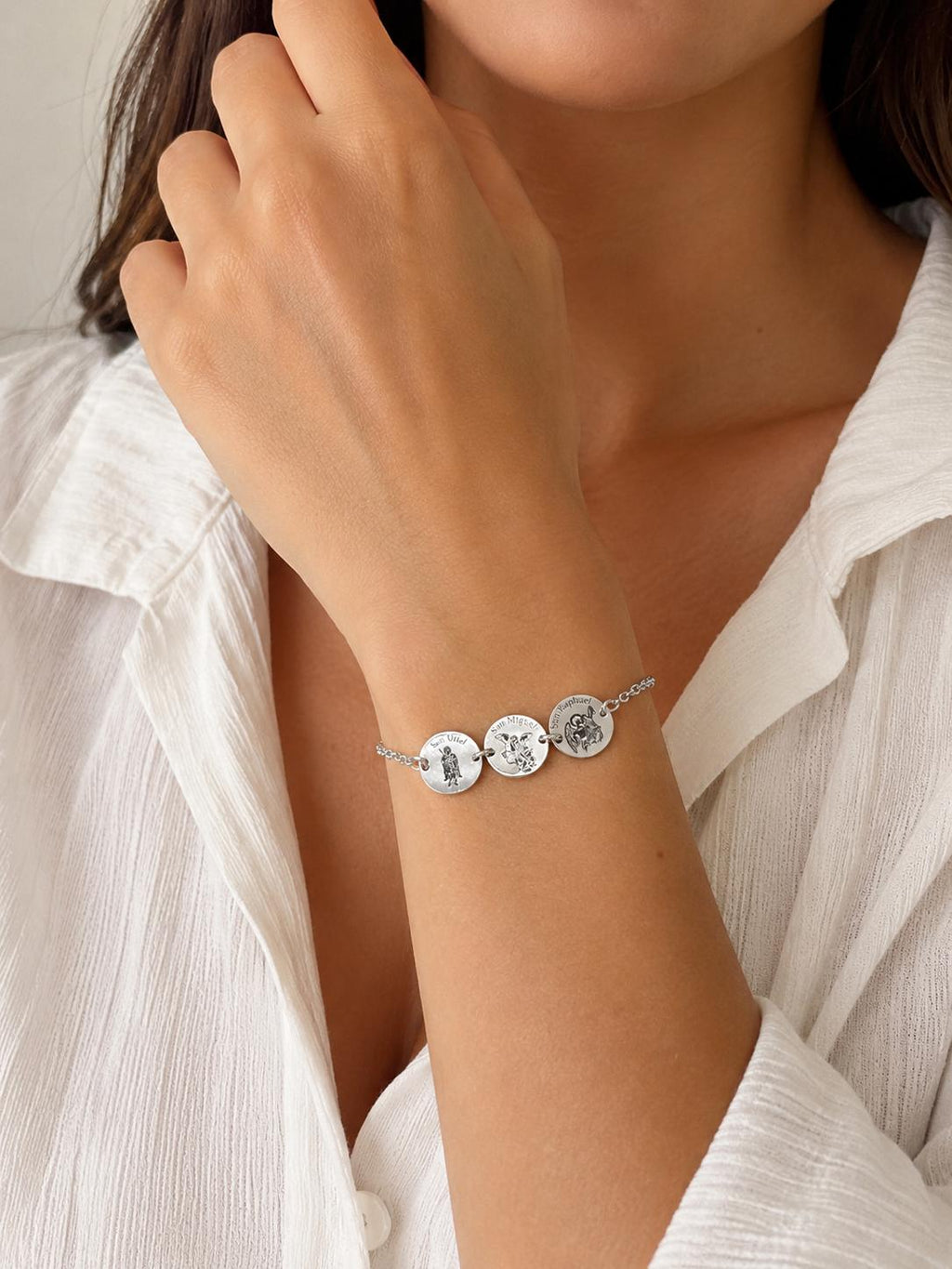 pulsera de los tres arcángeles Raphael, Miguel y Uriel