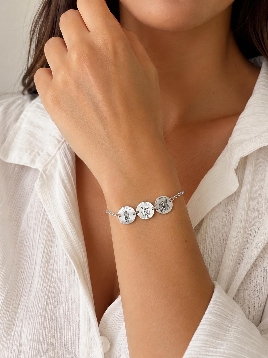 pulsera de los tres arcángeles Raphael, Miguel y Uriel