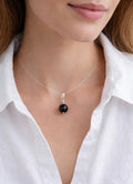 collar piedra bola turmalina