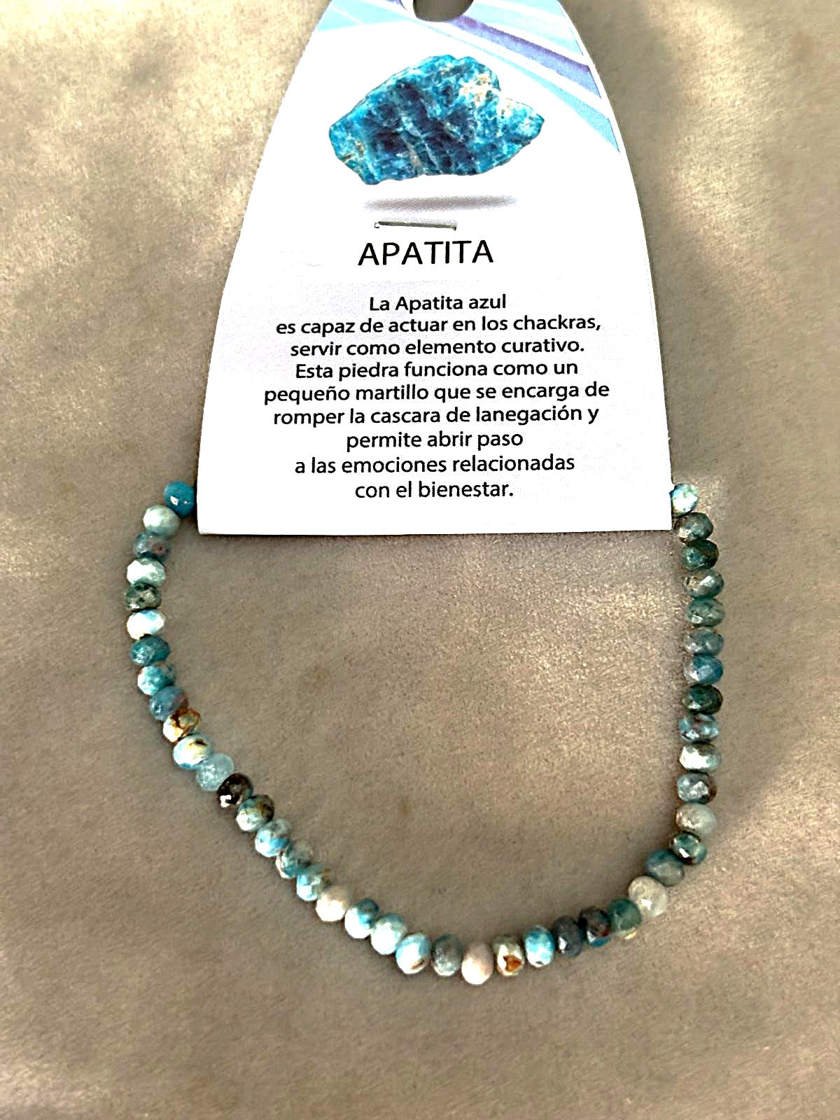 pulsera facetada apatita