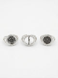 Anillo giratorio nudo de bruja y tetragrámaton plata 925
