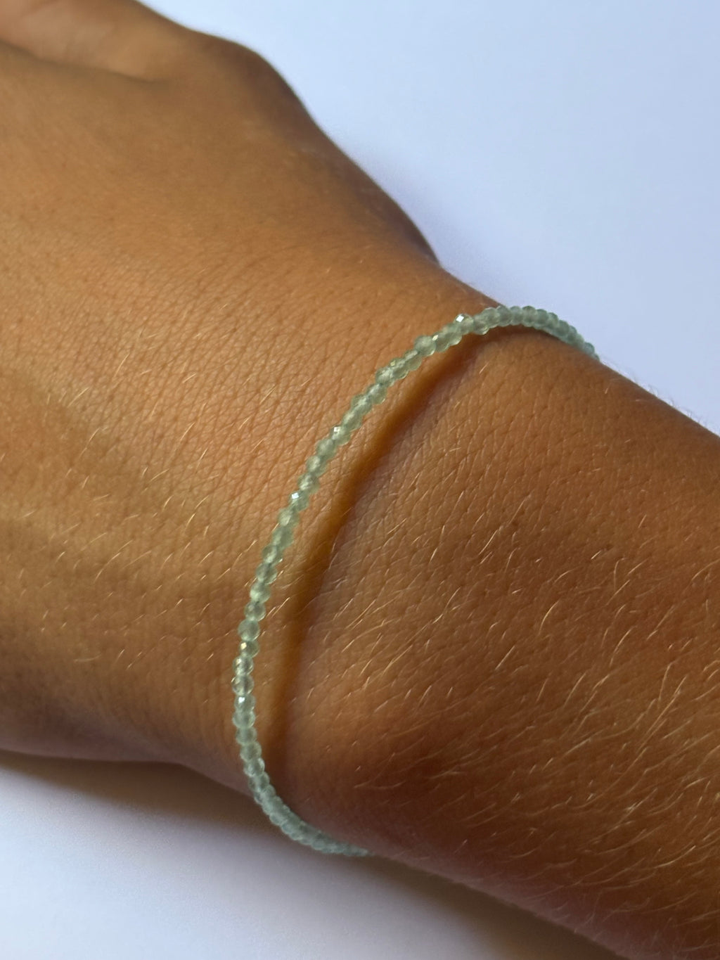 pulsera facetada aguamarina