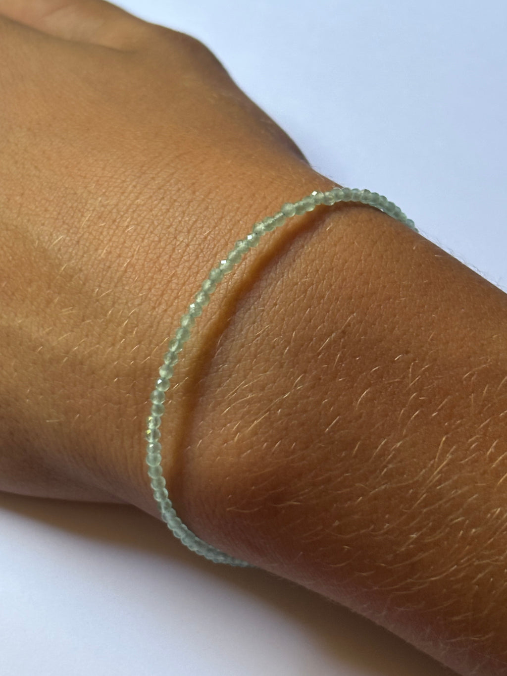pulsera facetada aguamarina