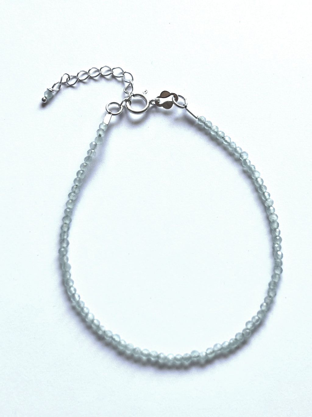 pulsera facetada aguamarina
