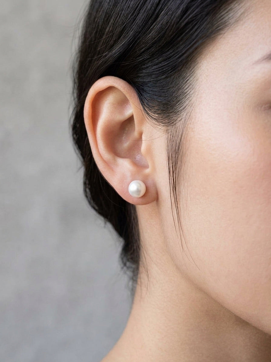 Pendientes Perla Cultivada 6mm · Plata 925