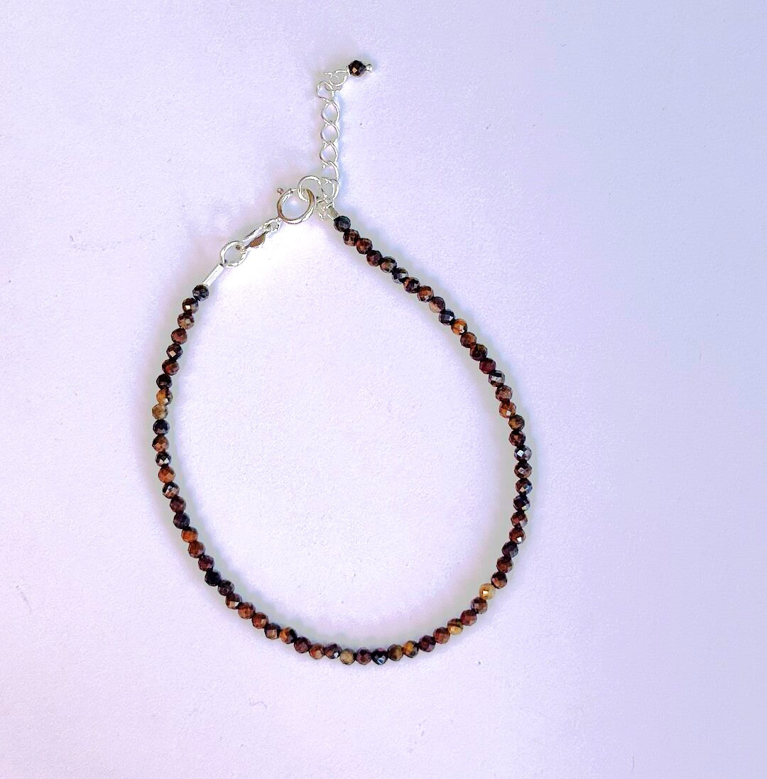 Pulsera facetada ojo de tigre