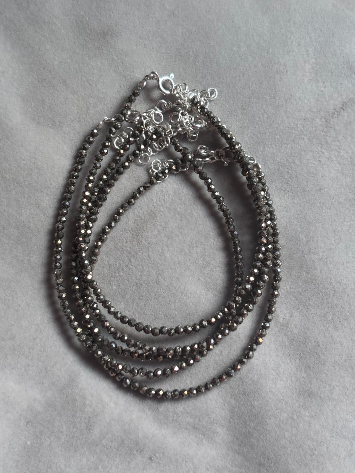 Pulsera pirita facetada
