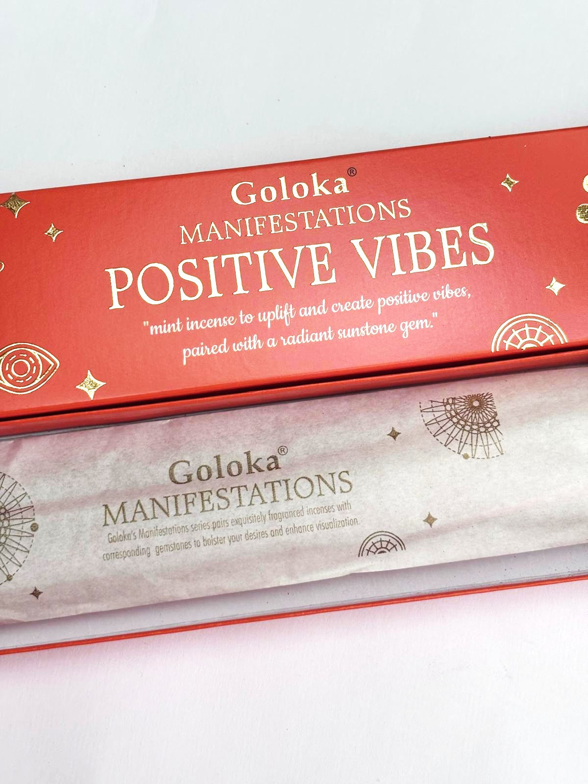 incienso-VIBRACIONES POSITIVAS Y PIEDRA SOL- Goloka