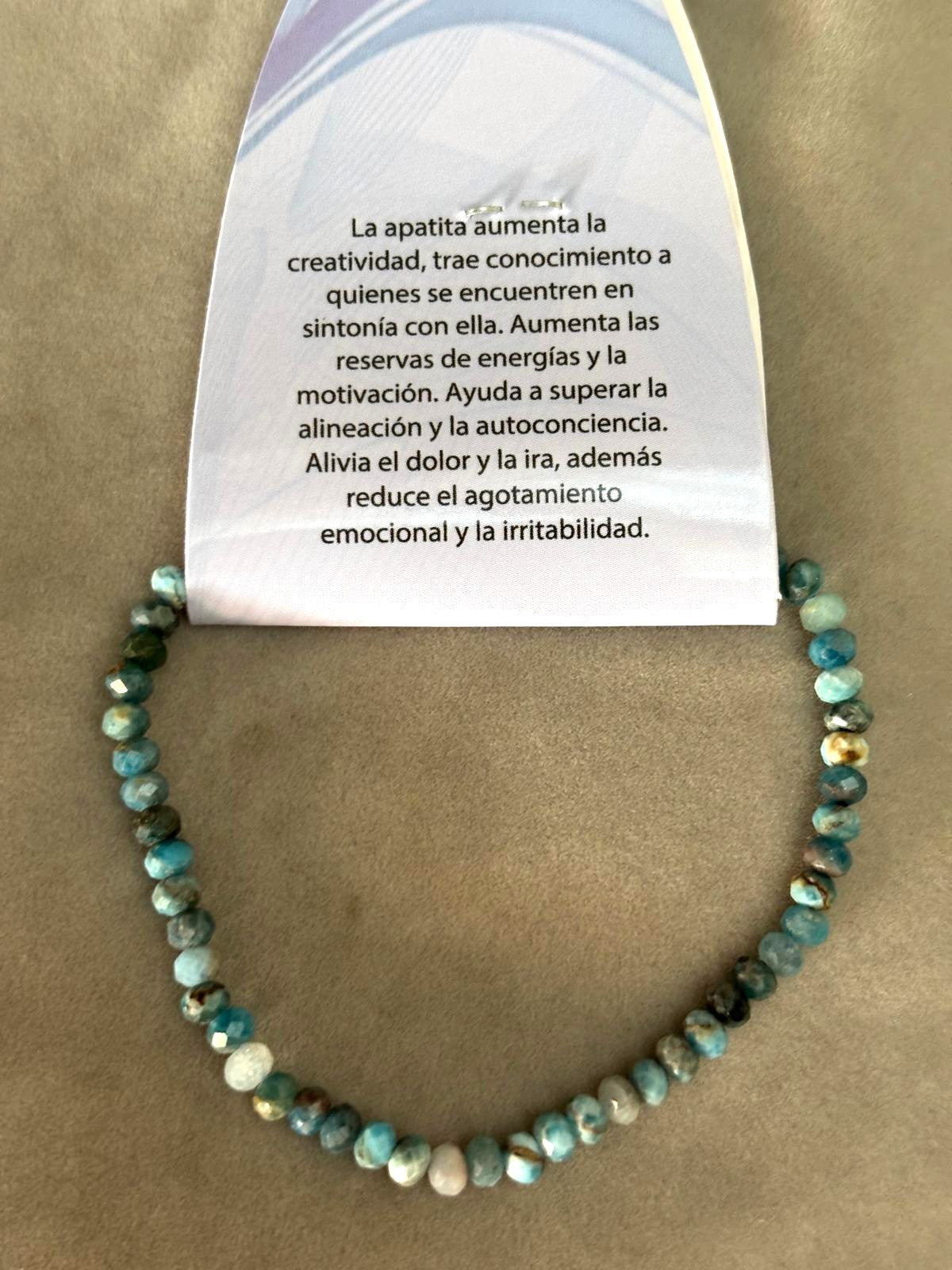 pulsera facetada apatita