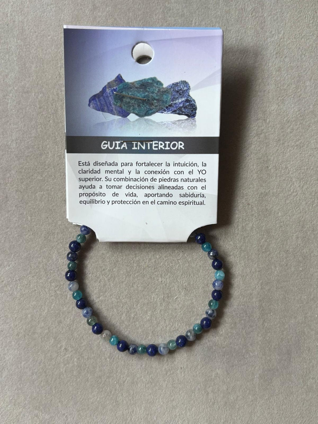 pulsera guía interior lapizlázuli, apatita y sodalita