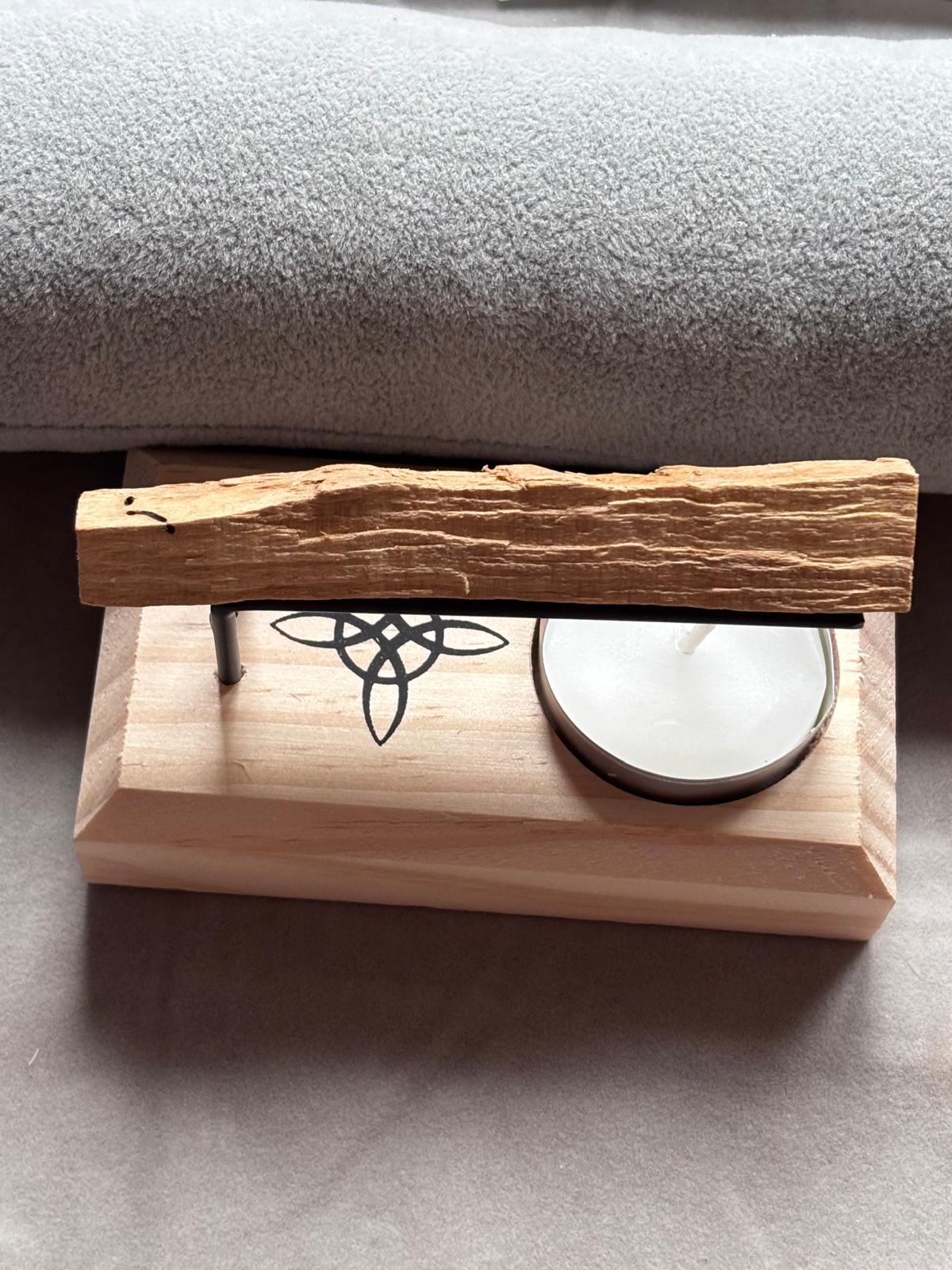 porta incienso madera nudo de bruja