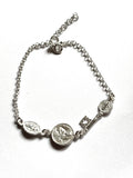 Pulsera triple protección San Benito San Judas Tadeo y Virgen Milagrosa plata 925 · 40ycuatro