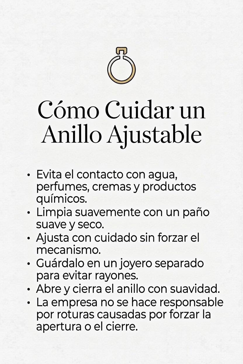 Anillo ajustable doble perla