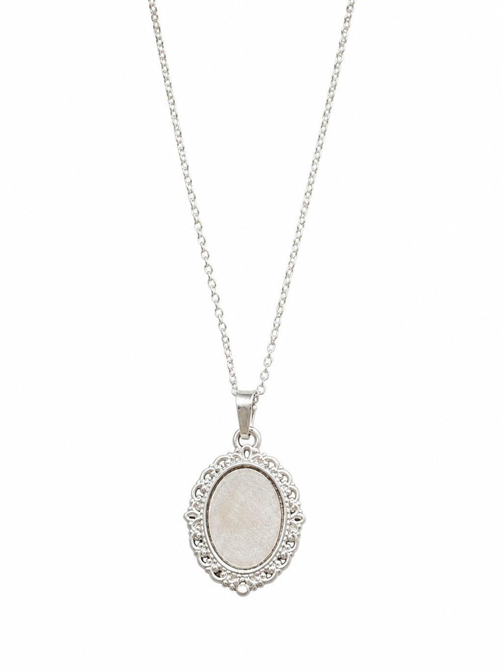 Collar espejo de volteo en plata 925 con cadena y circonita blanca - amuleto de protección esotérica
