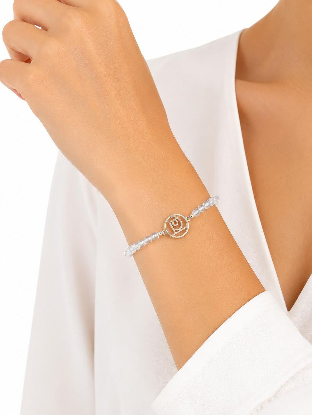 Pulsera de Cuarzo Maestro con Sigilo de Salud en Plata de Ley