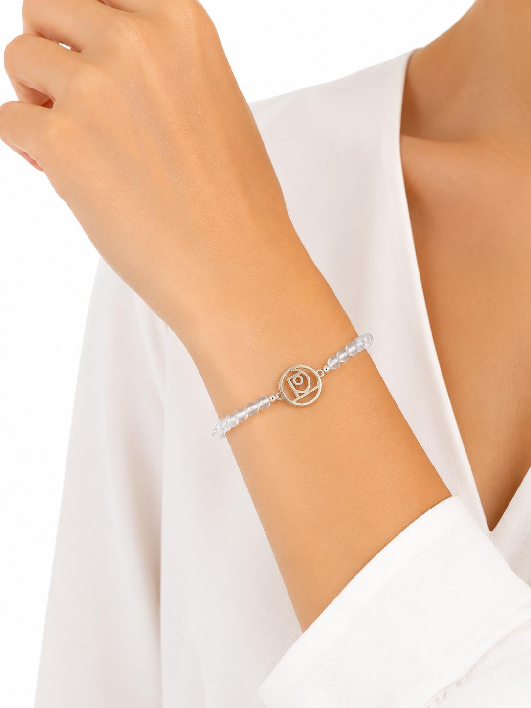 Pulsera de Cuarzo Maestro con Sigilo de Salud en Plata de Ley