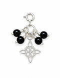 Colgante Nudo de Bruja y Turmalina Negra en Plata 925