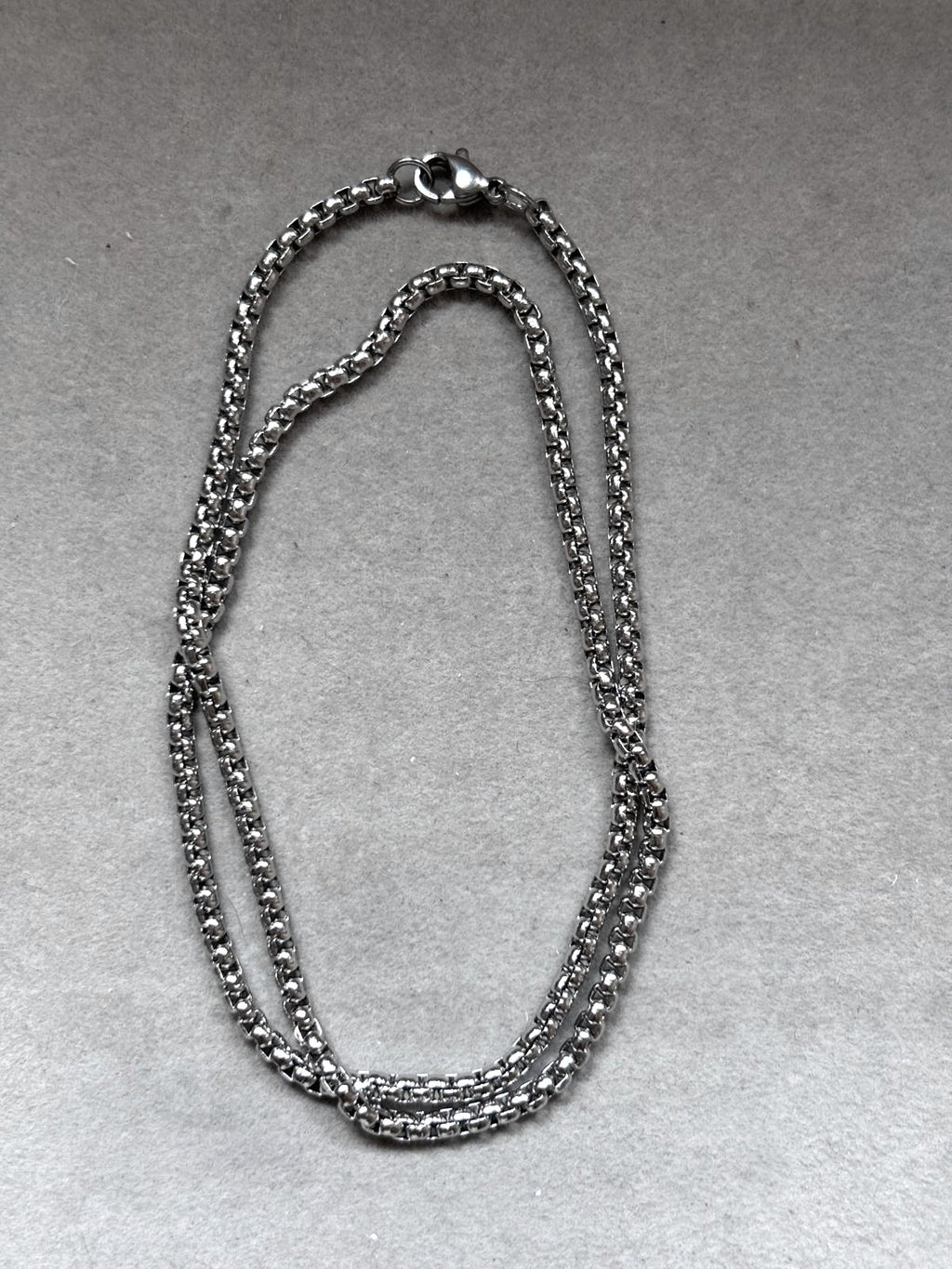 Cadena de acero inoxidable de 45 cm y 3 mm de grosor