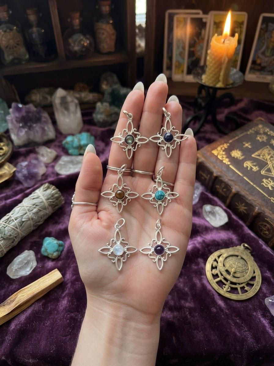 Nudo de Bruja · Plata 925 con Piedra a Elegir